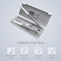 Vista 4 de XENCELABS DrawingTablet Medium, Graphic Tablets with 40 Customizable Quick Keys, 12" Ultrathin Pen Tablet with 2 Battery-Free Stylus, 8192 Levels