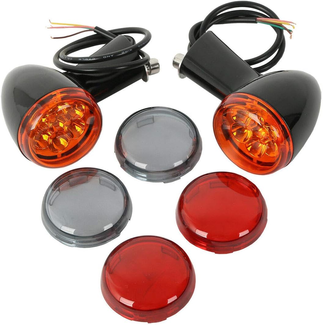 TCMT Rear Amber LED Turn Signal Light Indicator Fits For Harley XL 883 1200 Sportster 1992-2022