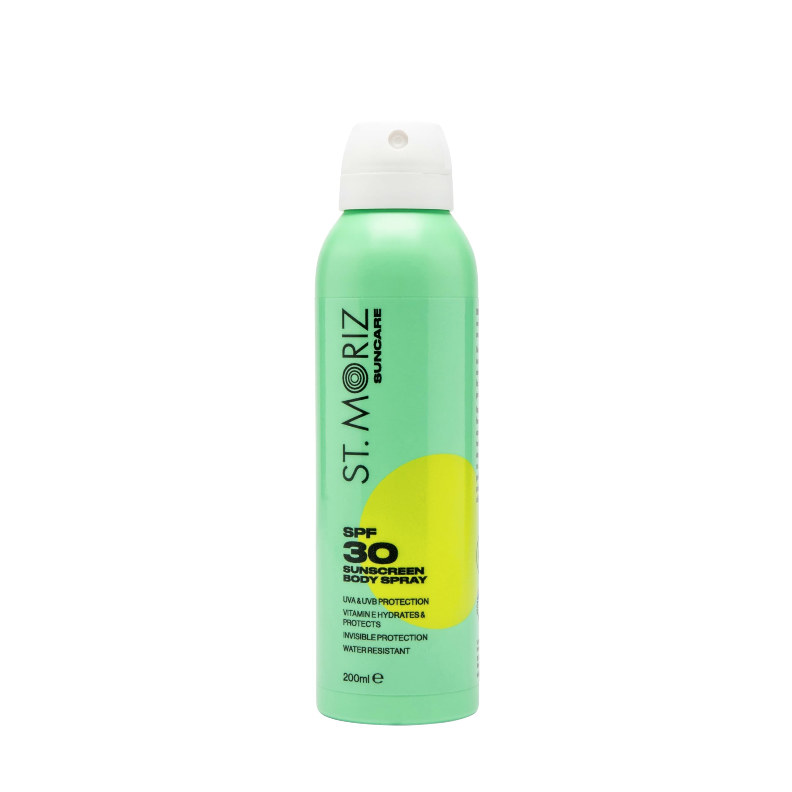 ST. MORIZ Suncare SPF 30 Sunscreen Body Spray | Hydrating UVA & UVB SPF 30 Invisible Protection Sun Spray Mist for Body with Vitamin E | Water Resistant | Dermatologically Tested | Vegan | 200ml