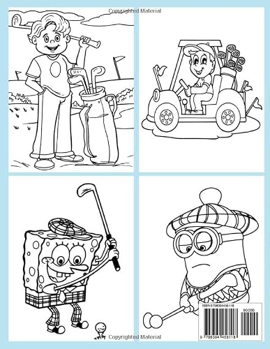 Golf Coloring Book for Kids: Amazing Designs Cute Golf Coloring page For kids | Perfect Illustrations for Cute Golf ready to color Gift for boys and girls With High Quality Images For All Ages.
