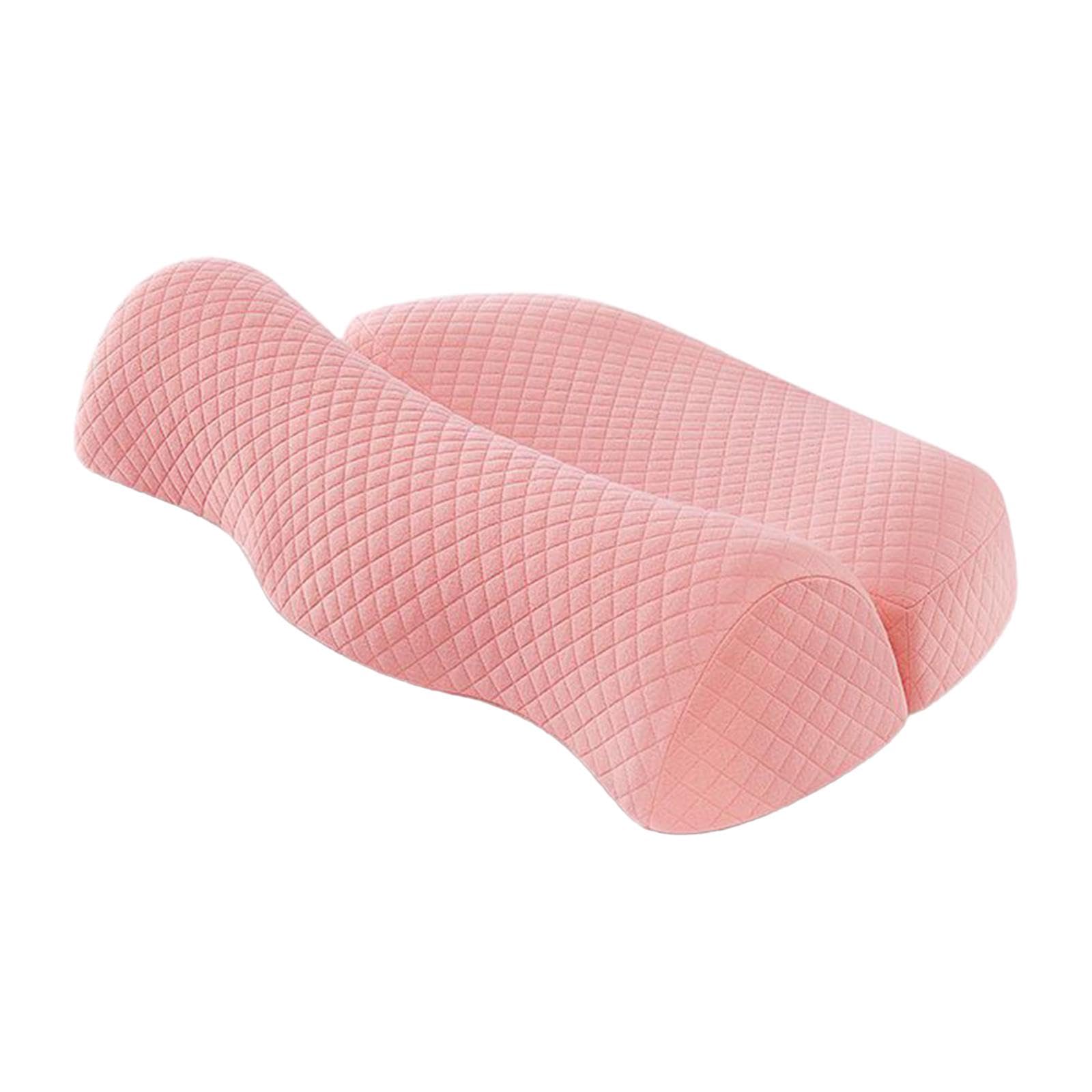 Oreiller cervical soutien nuque ergonomique en mousse mémoire de forme rose haut de gamme