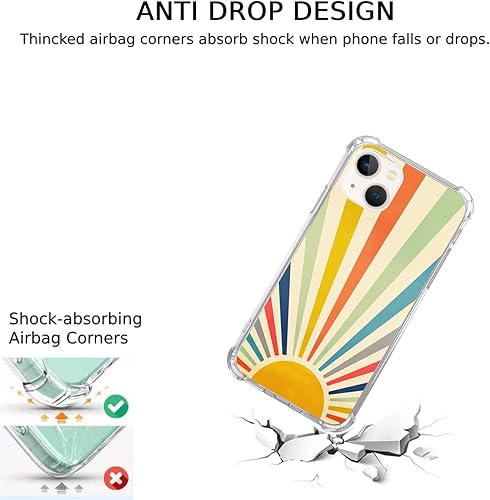 Miniatura 4 de Funda retro de los años 70 compatible con iPhone 15 Plus, funda estética minimalista de mediados de siglo para iPhone 15 Plus, funda de TPU a la