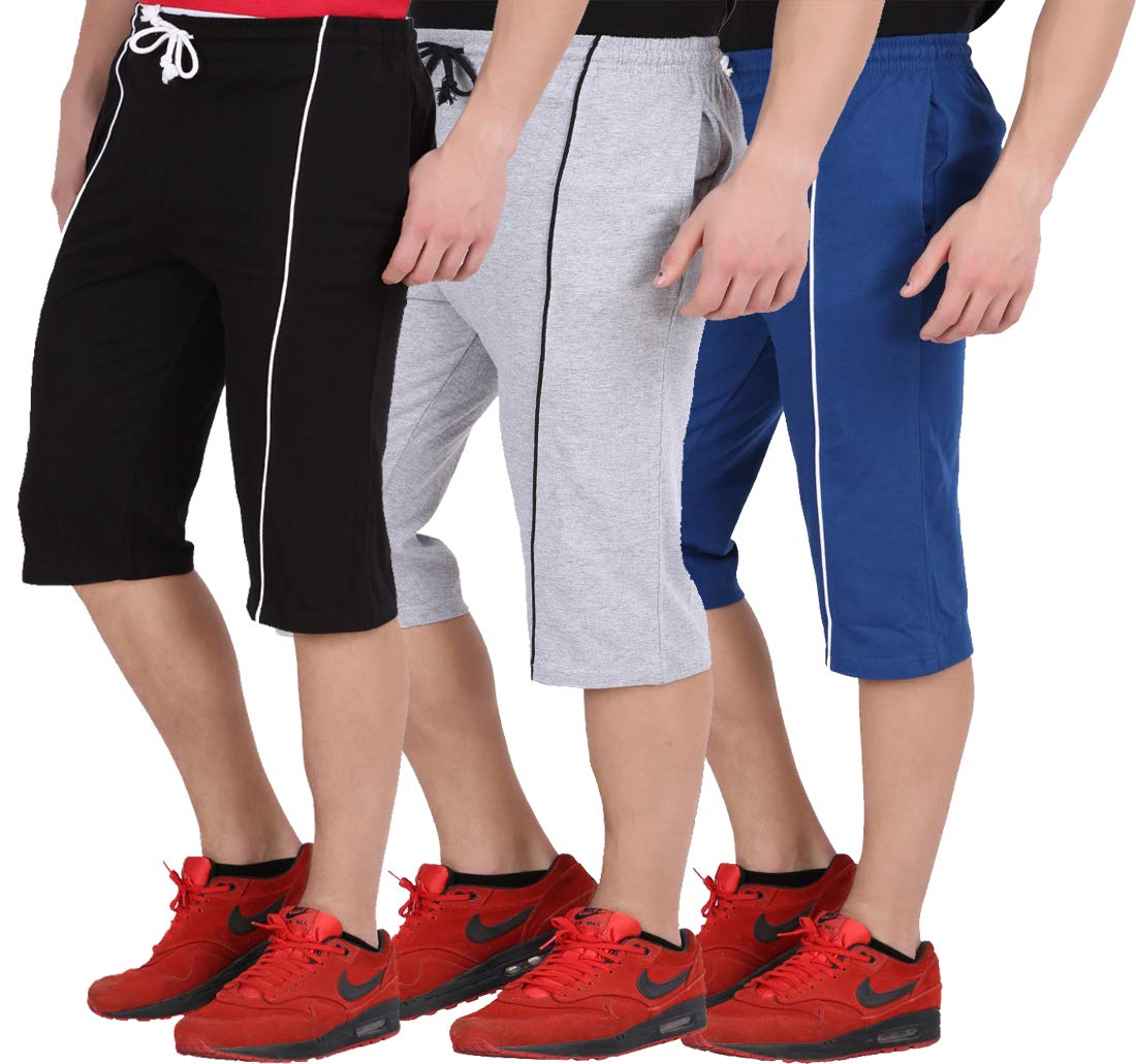 checkersbay Men's Cotton Three Fourth (3C-00) Pack of 3-picture-56