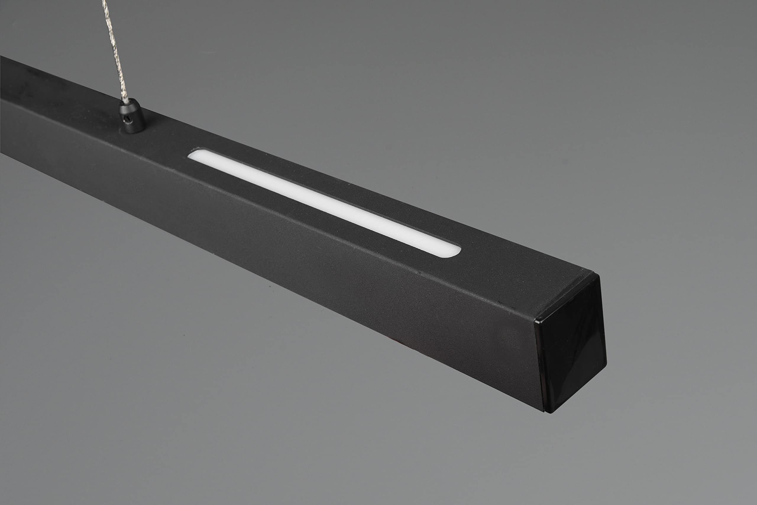 Reality Leuchten LED Pendelleuchte Paros R32043132, Metall Schwarz Matt, mit 21 Watt und 2x 5,5 Watt, Switch Dimmer