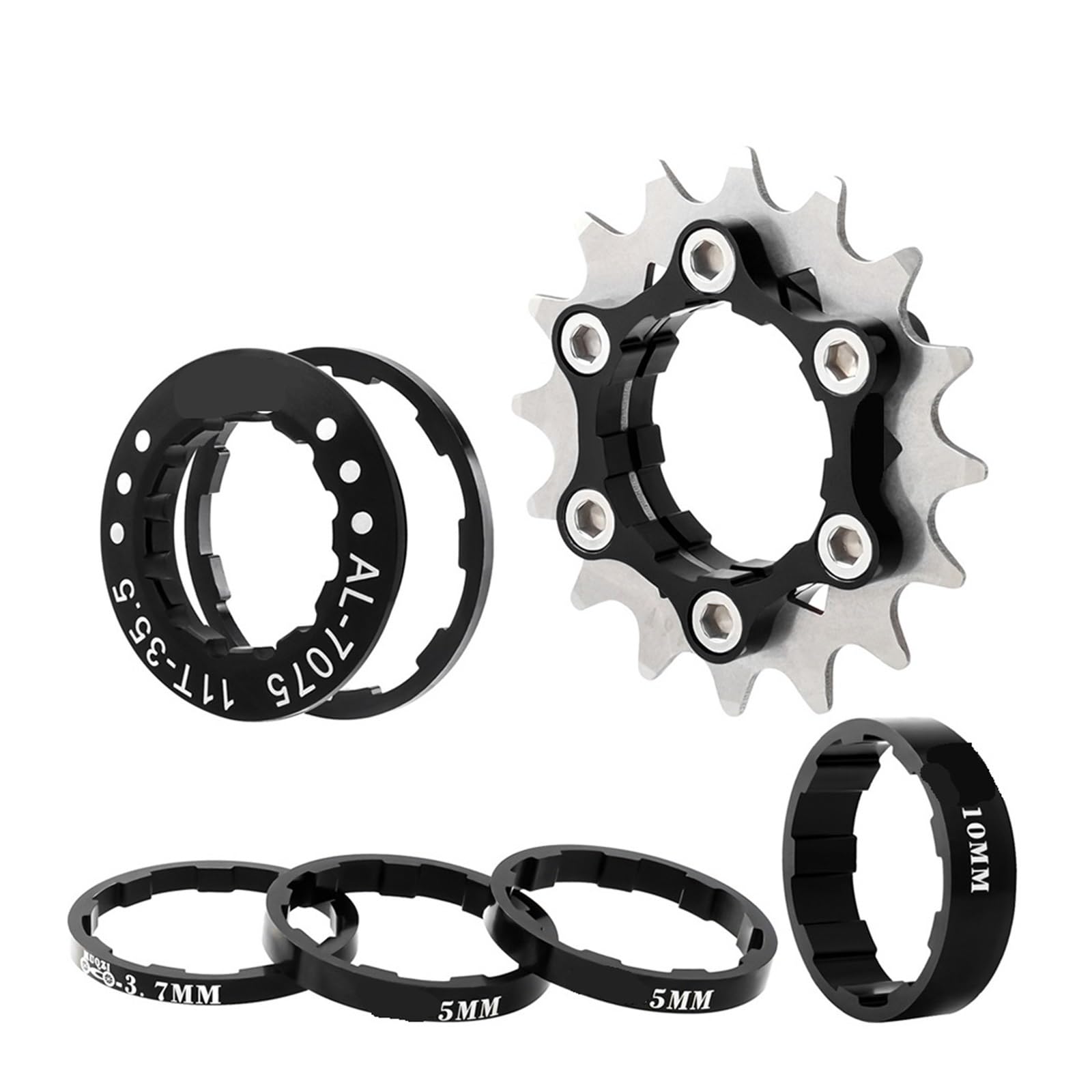 Geeignet für Mountainbike-Kassette, Freilauf-Umrüstsatz, Schwungrad-Ritzel, Geschwindigkeit Kettenrollenspanner(16T)