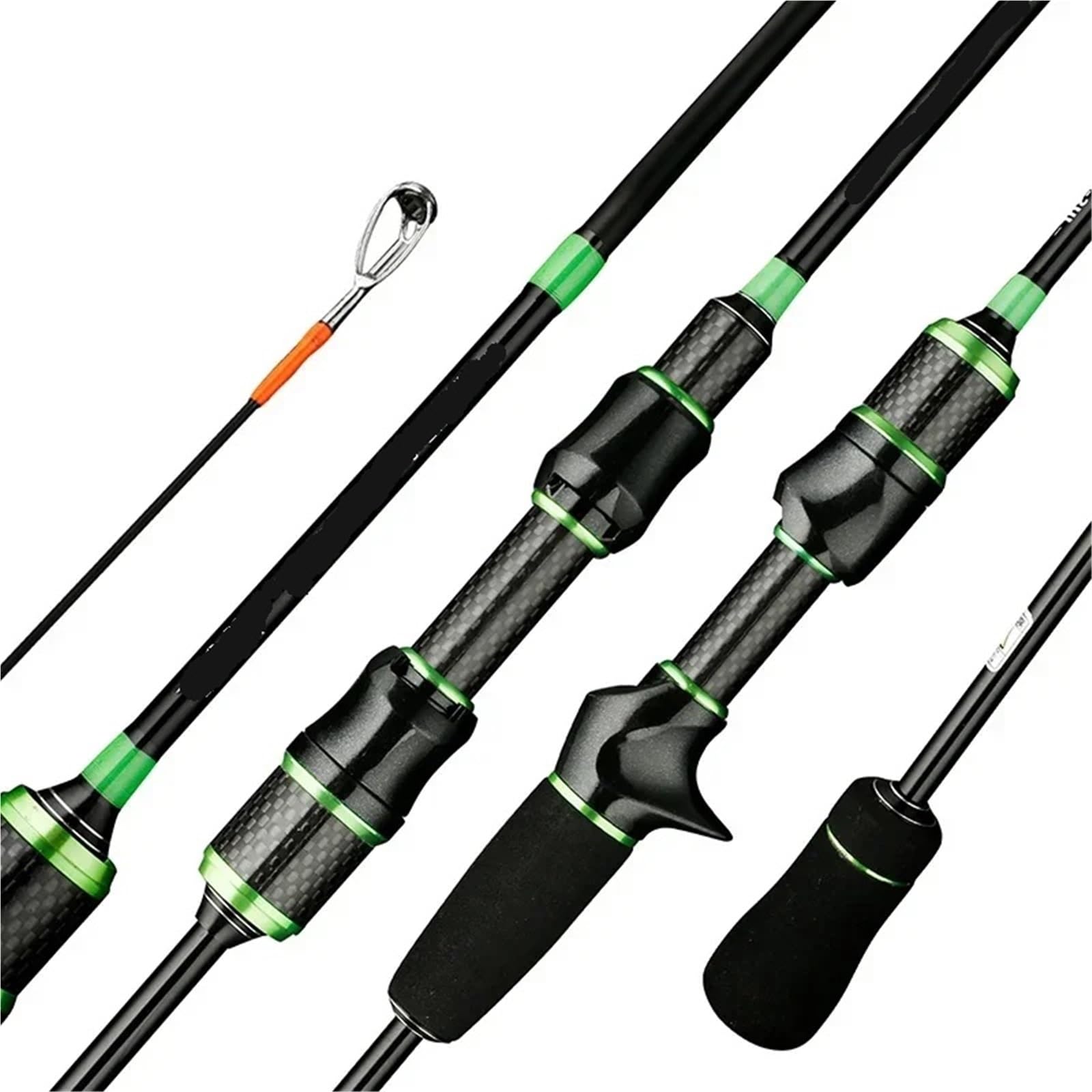 Stipprute Ultraleichte Angelrute aus Kohlefaserguss/Spinning-Angelrute mit Fester Spitze, Köderköder, Angelruten Teleskopangel(Casting Rod,1.5m)
