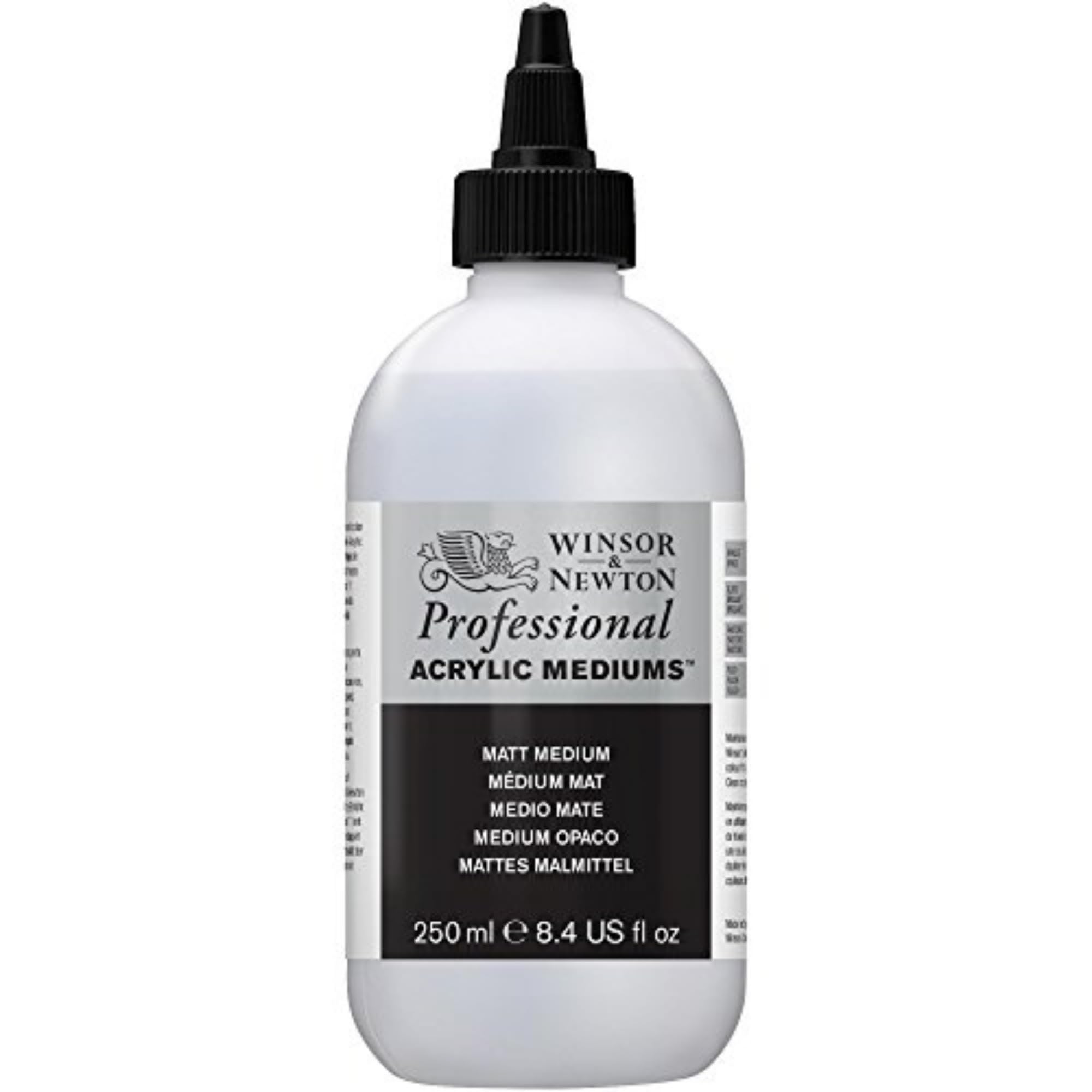 Winsor & Newton Professional Acrylic Medium, Matt Medium, 250ml (8.5-oz)