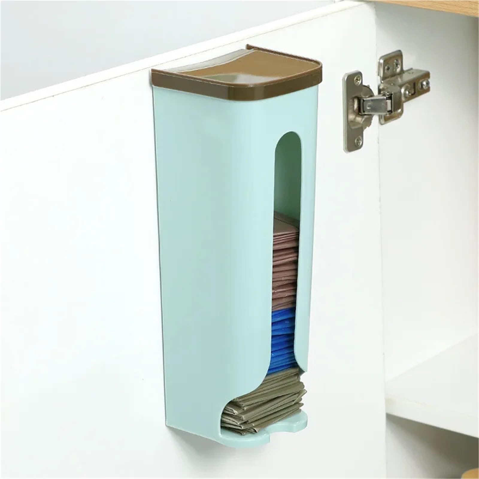 Distributore Di Sacchetti Di Cestino 2 pezzi scatola di immagazzinaggio del sacchetto della spazzatura scatola di immagazzinaggio a parete in plastica for la cucina sacchi della spazzatura camera da l