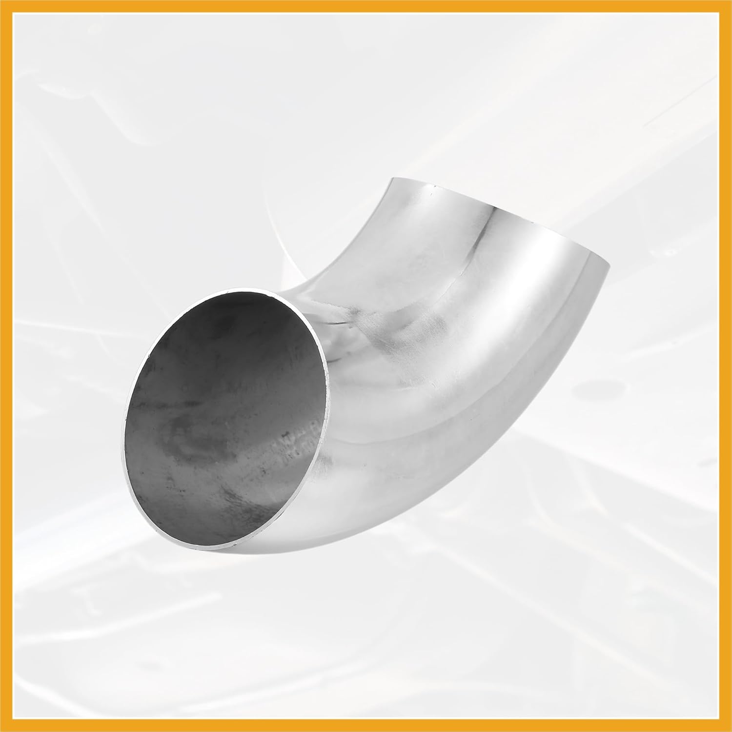 3pcs OD 3.5 Inch 90 Degree Mandrel Bend Elbow SS304 Stainless Steel Bend Tube Exhaust Elbow Pipe for Car Arc Length 230mm Silver Tone Replacement