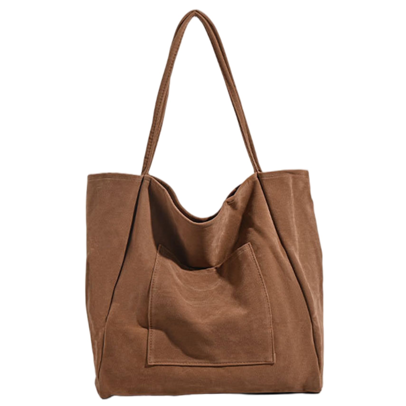 Sac à bandoulière rétro en daim pour le shopping, les cours et le travail