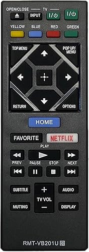 RMT-VB201U - Control remoto de repuesto compatible con reproductor de Blu Ray Sony BDP-BX370 BDP-S1700 BDP-S3700 UBP-X700 BDPBX370 BDPS1700 BDPS3700