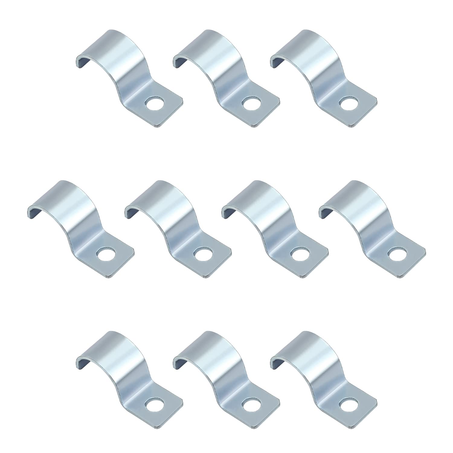 MroMax Rohrschellen Set – 50 Stück, Silber, Für Rohre Bis 40 Mm – Aus Karbonstahl, Korrosionsbeständig