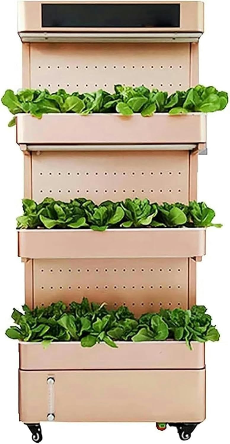 Hydroponic Tower, Garden Hydroponic Cultivation System of 225 3 -Story Capsules, Aironic Cultivation Kit with Automatic Irrigation and Lighting Aquaponic Planting System,