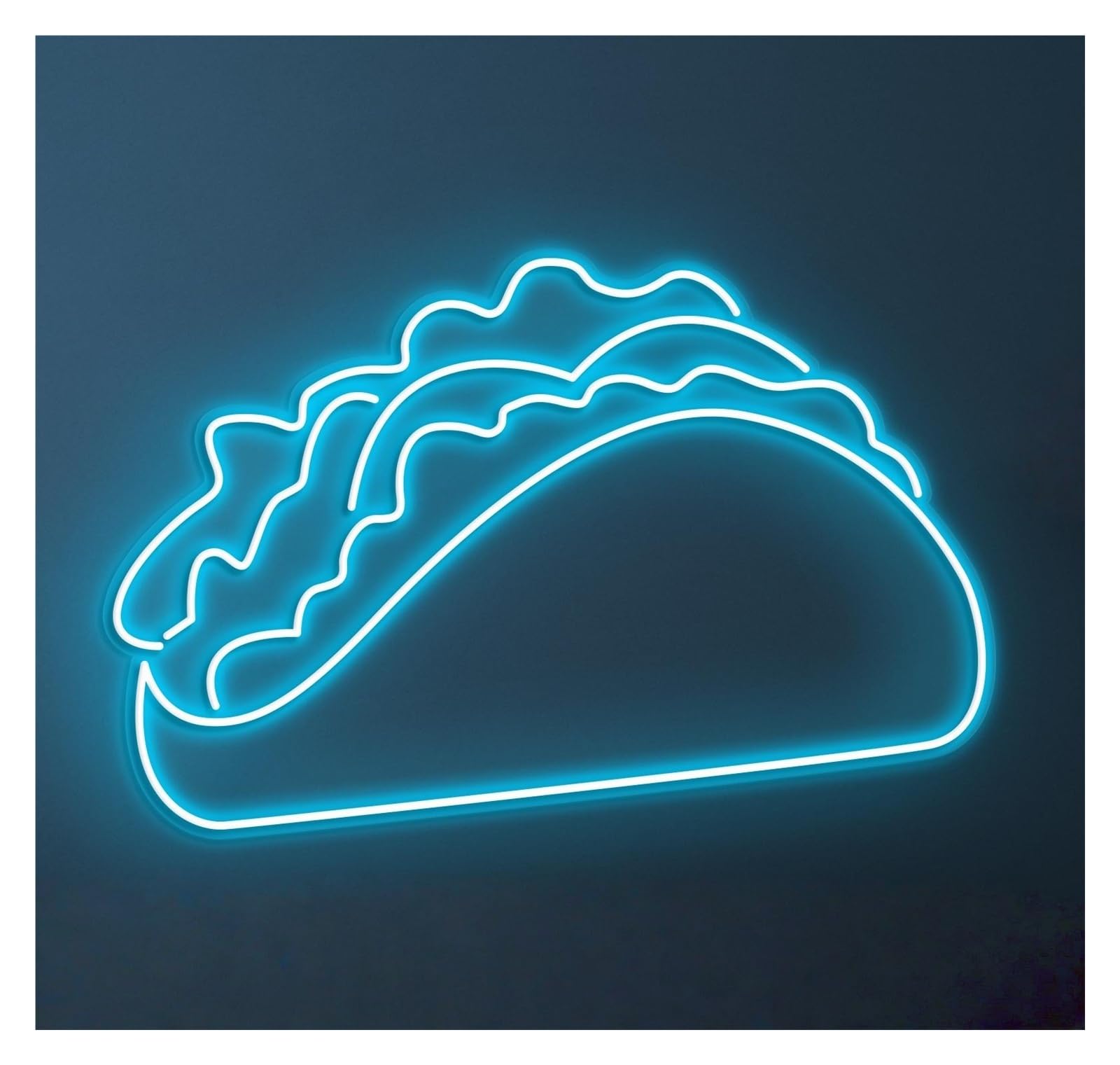RONGCH Hanging Art Signs Taco Neon Sign Mexican Cuisine LED Light Restaurant Wall Art, Street Food Decor Storefront Window Display Business Entrance 50cm(Style C)