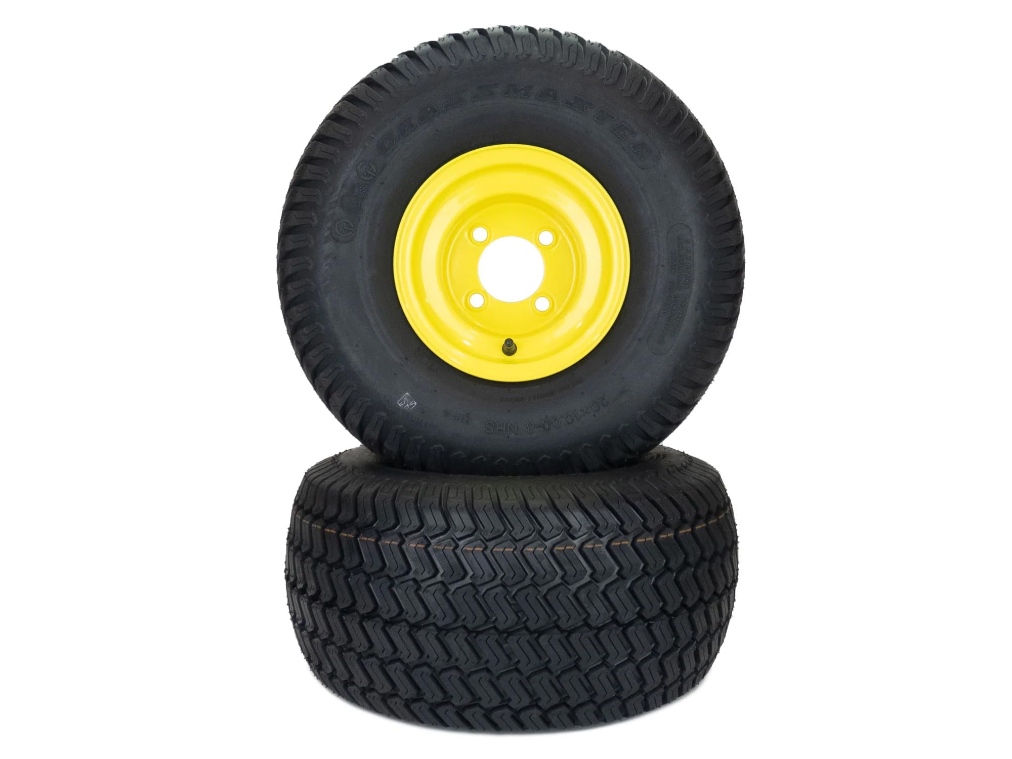 (2) Turf Tire Assemblies 20x10.00-8 Fits John Deere Quik-Trak TCU33861