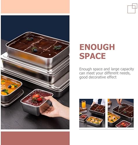 Miniatura 3 de DOITOOL 1 juego de moldes para magdalenas con tapa, molde de pan de pan con tapa de acero inoxidable para tartas, sartenes para pan, bandeja para