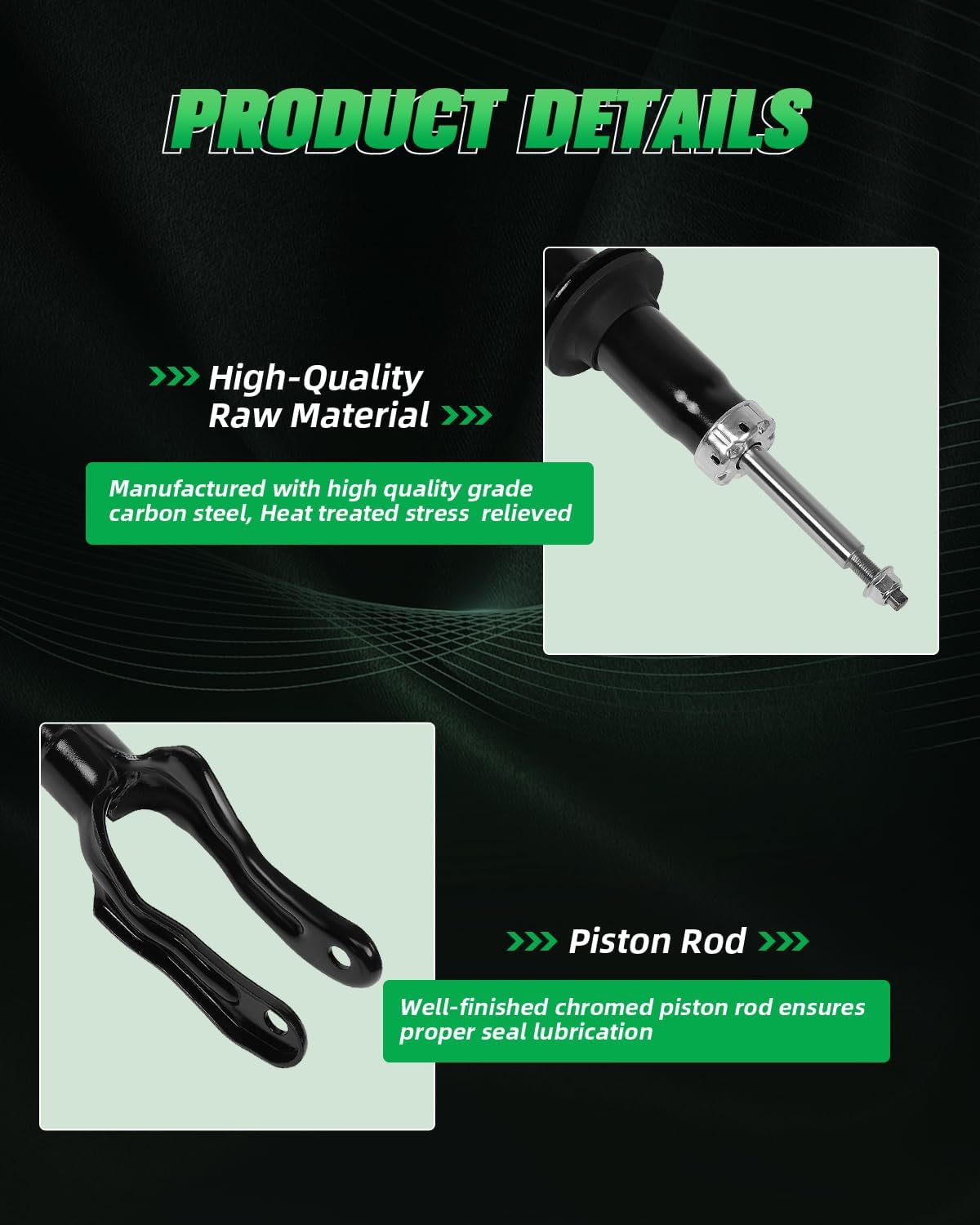 SCITOO Front (2 Pcs) Shocks for Dodge, Shocks Absorbers Fits 2011-2015 for Dodge for Durango,2011-2015 for Jeep Grand for Cherokee with 72546 Shocks and Struts Auto Shocks