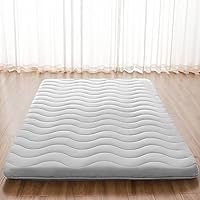 SchnauzerHome Japanese Futon Mattress Twin - 3.5" Thick High-Density Foam Foldable Tatami Mat for Floor Sleeping, Camping & Kids Bed
