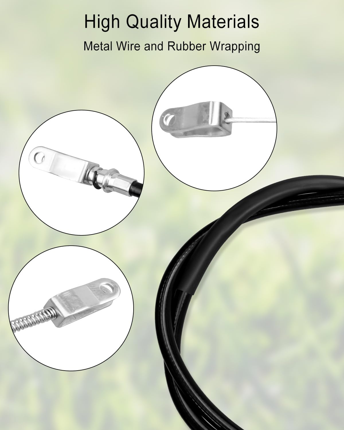 Driver Passenger Side Brake Cable Set Fit for EZGO Marathon Golf Cart 1974-1987 Replace 19038-G2 19038-G1, Driver and Passenger Side Golf Cart Brake Cable
