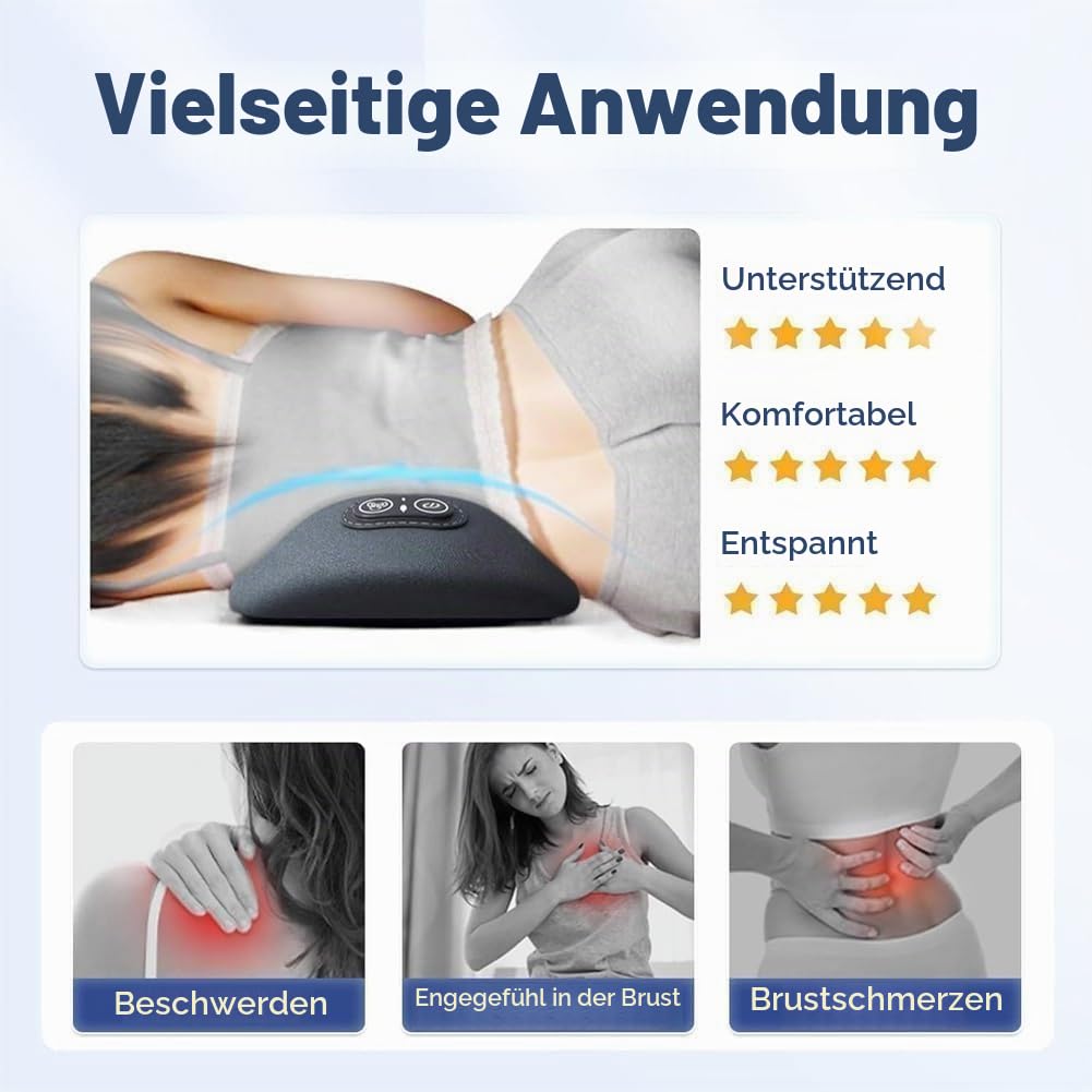 Ergopur 3-Zonen ErgoFlow Tiefenmassagegerät,ergo pur rücken,3 zonen ergo flow tiefenmassagegerät Triple Fusion Back Massager with Traction Lifting (Black)