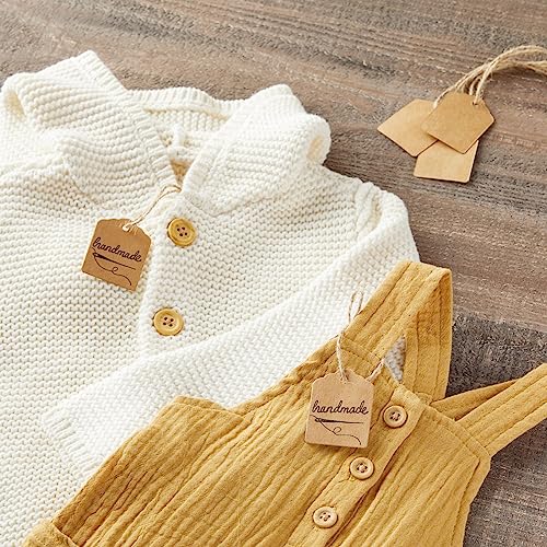 image for Juvale 1000-Pack Kraft Paper Gift Tags with Jute Twine String, Blank M