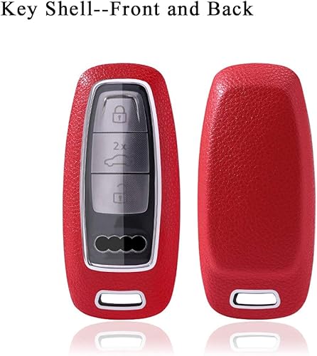 Miniatura 3 de SANRILY Funda para llavero Audi A8 E-Tron 2019 2020, color rojo, Rojo -