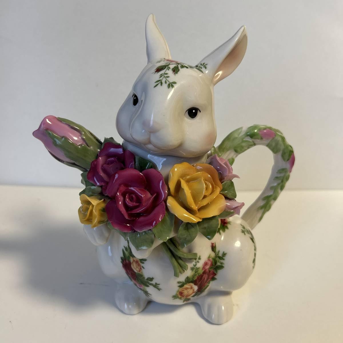 Amazon | ロイヤルアルバート うさぎ ローズ 薔薇 ティーポット | ノー  