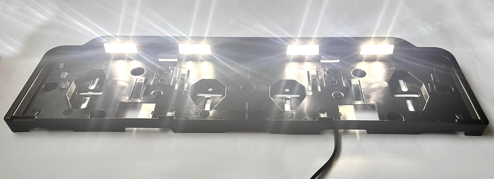 2X Soporte de matrícula con iluminación LED – Universal 12–36V – Homologación E9 / ECE R10 – IP68 – para Coches Camiones remolques y maquinaria agrícola