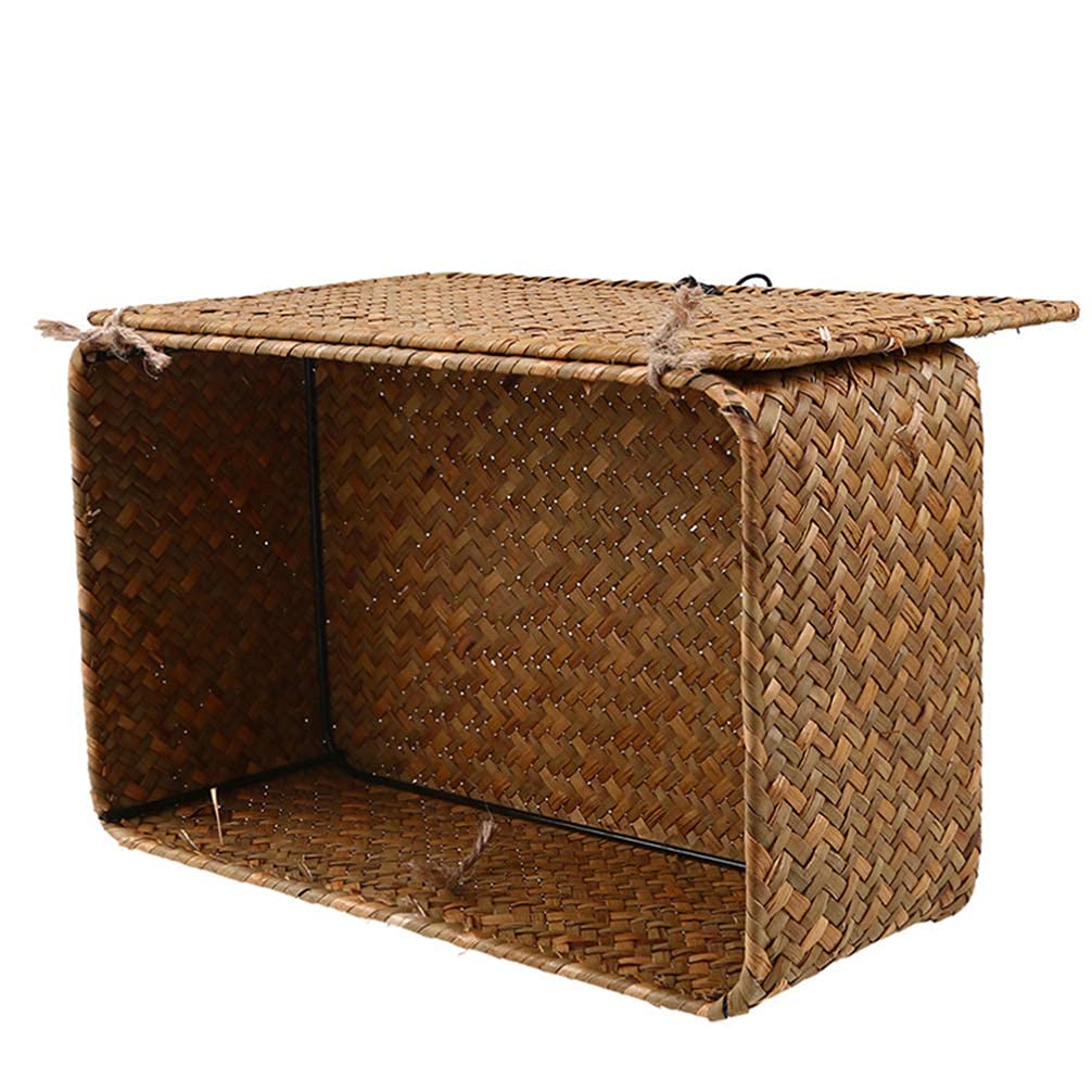 IMIKEYA Panier De Rangement En Osier Tressé Pour Couverts - Organisateur Avec Compartiments En Rotin Naturel