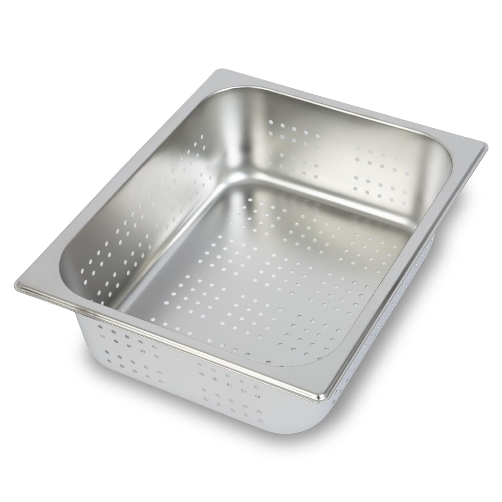 vertes Recipiente GN 1/2 Gastro Norm Gastronorm (Acero inoxidable, 100 mm de profundidad, Perforado, Resistentes a los arañazos, Temperatura de -40° a +300°C, para baño maría y uso polivalente)