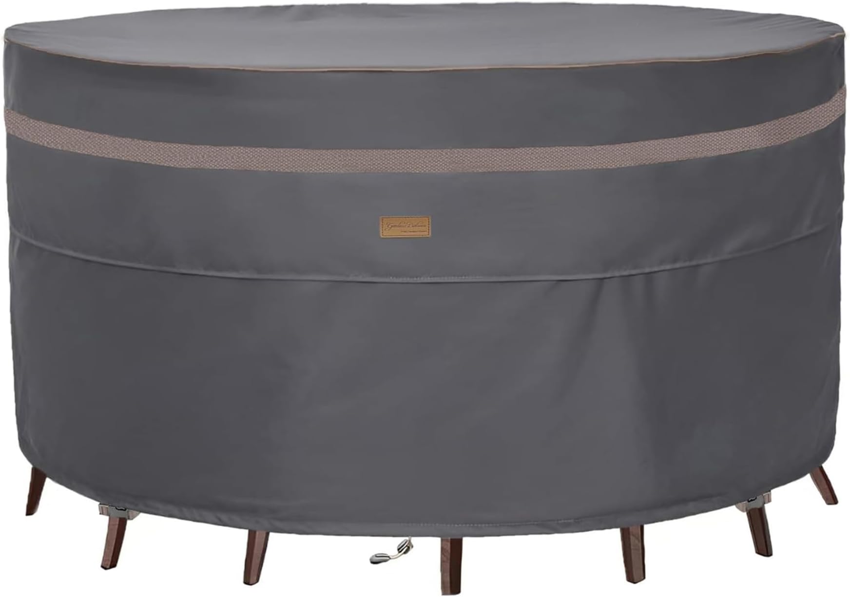 Heavy Duty Waterproof Patio Furniture Covers UV Resistant Round Outdoor Table Chair Covers Small Round 48"Diax28"H Dark Grey