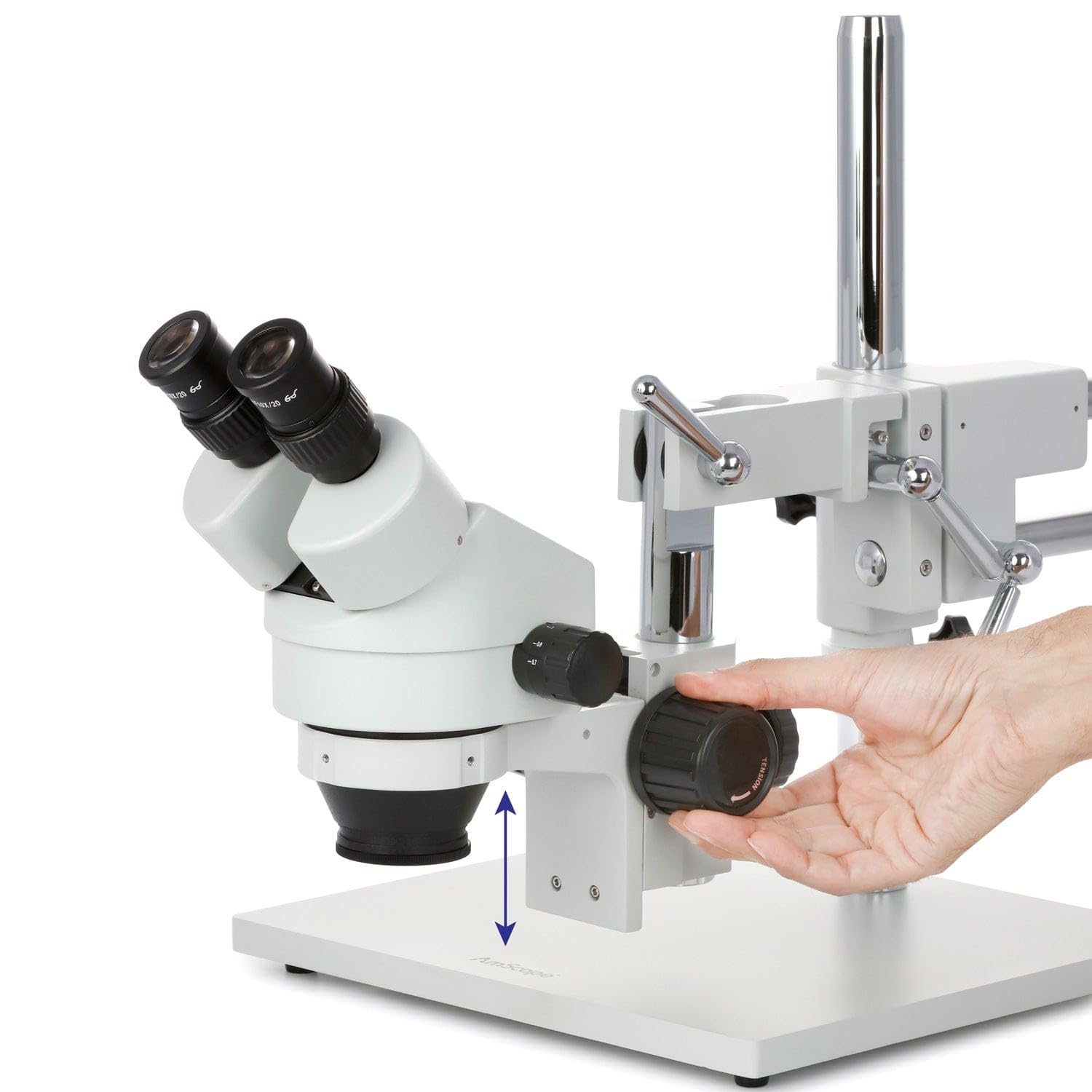 AmScope SM-4BZ-80S Inspektion des Zoom-Vergrößerungsschaltkreises Stereomikroskop mit 80 LED-Licht, 3.5X-90X, Weiß