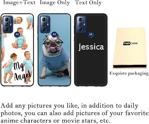 Miniatura 2 de Funda de teléfono personalizada para Motorola Moto G Play 2023, funda protectora rígida de TPU transparente para teléfono con nombre de foto,