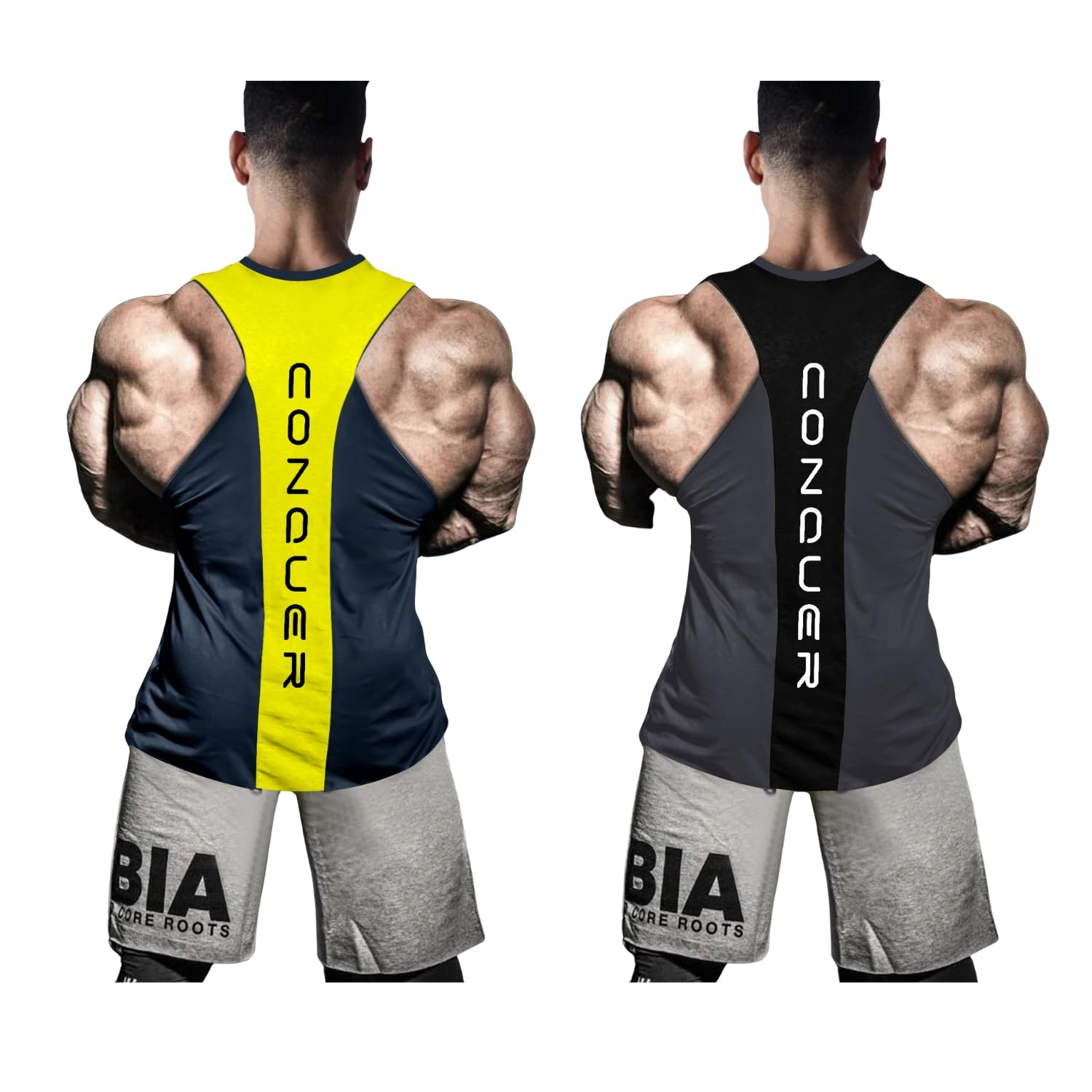 jump cuts || Mens || Printed || Round Neck || Sleeveless || Polyester || Sports Vest-picture-35