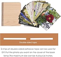 Vista 40 de XIUDI 8 Colors Small Folding Book Lamp,Wooden Book Lights,Upgraded Version Portable Desk Light,Novelty LED Paper Lantern with USB Rechargeable Night