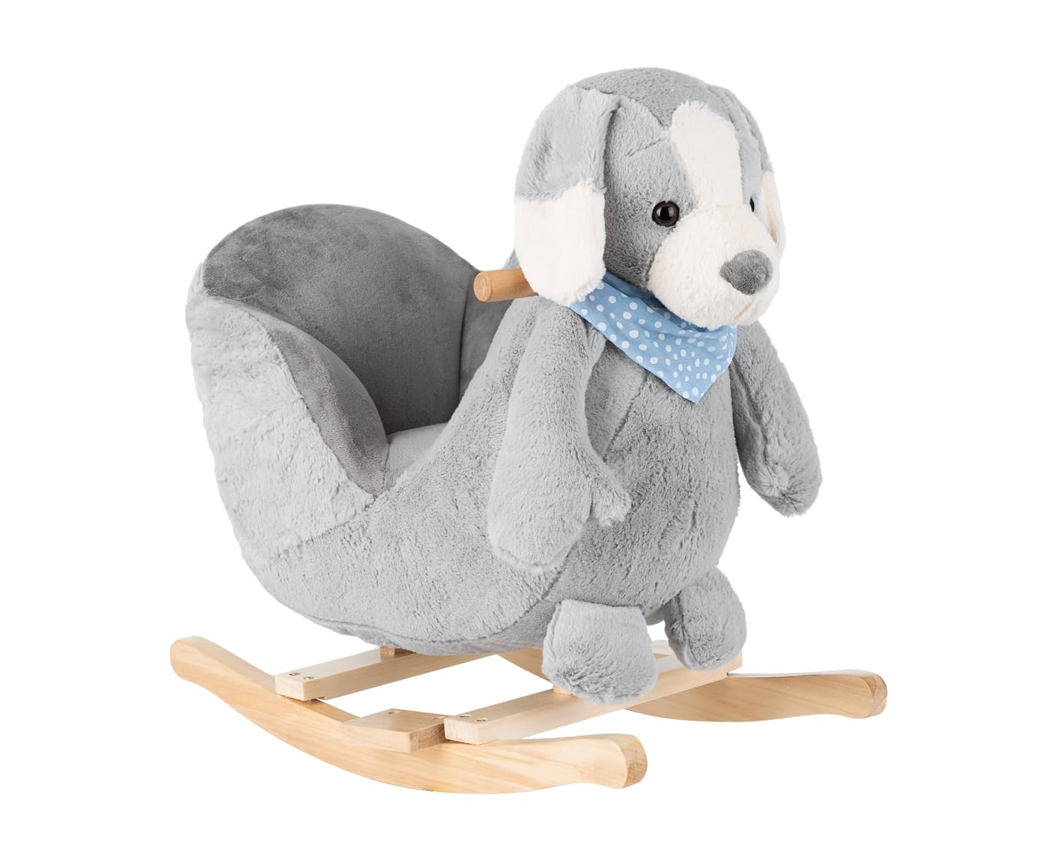 kikka boo- Balancín Cachorro Gris Peluche, Color (31201040004)
