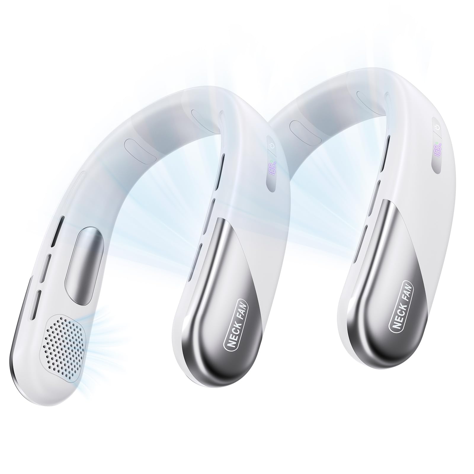 Ventilateur de cou sans pales 4000 mAh lot de 2 rechargeables