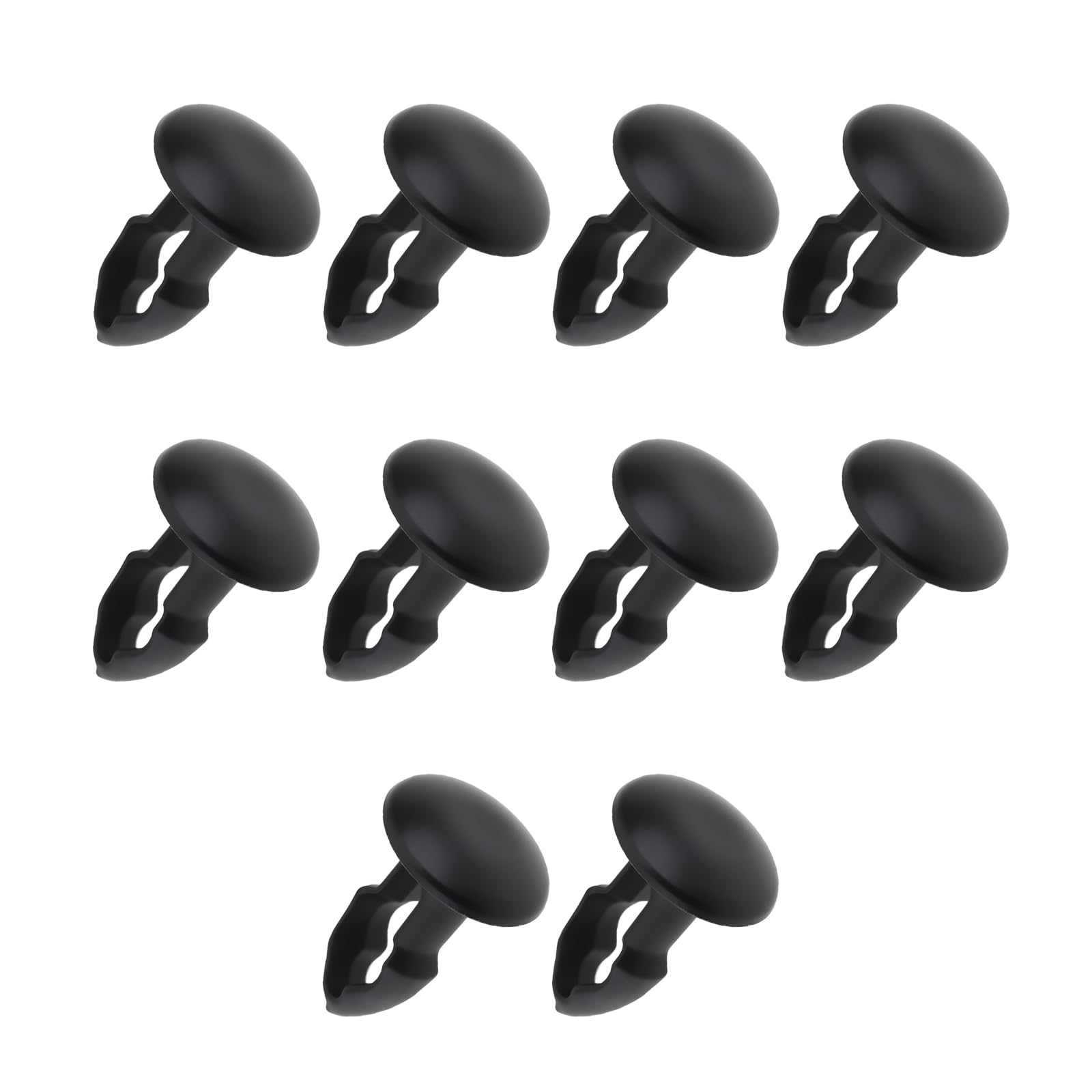 Zestaw nakrętek rowerowych do butelek na wodę, 10 szt., 8 x 12 mm, czarne | Plastikowe klipsy