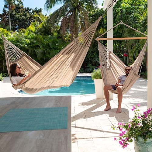 La siesta® - Domingo Hängesessel - Wetterfest mit Bambusholz, 360° drehbar, großzügige Maße - Bequemer Hängesessel. – Bild 4