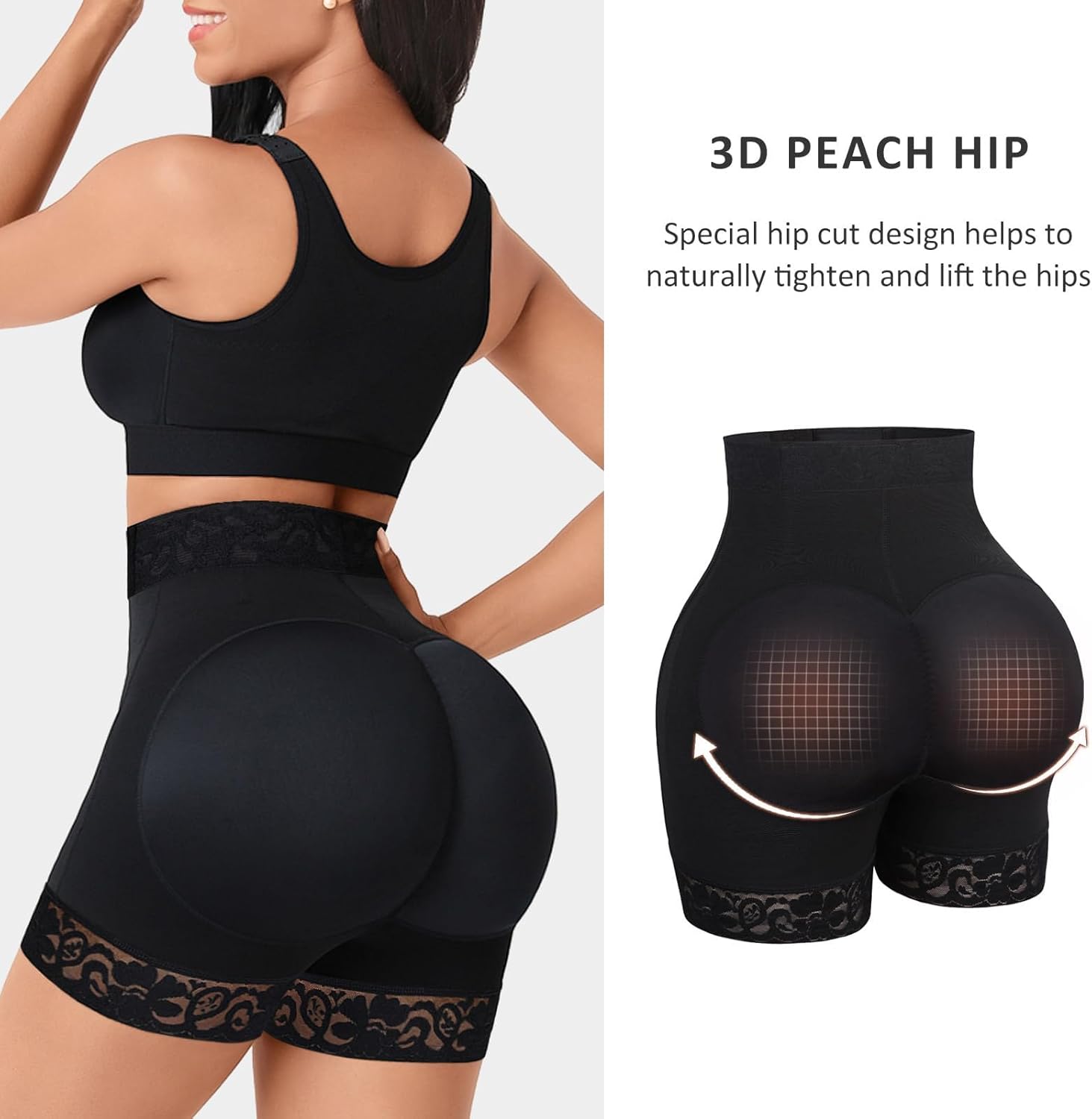 Size L High Waist Shorts Body Shaper for Women Butt Lifting Tummy Control Panties Compression Shorts Zipper Closure