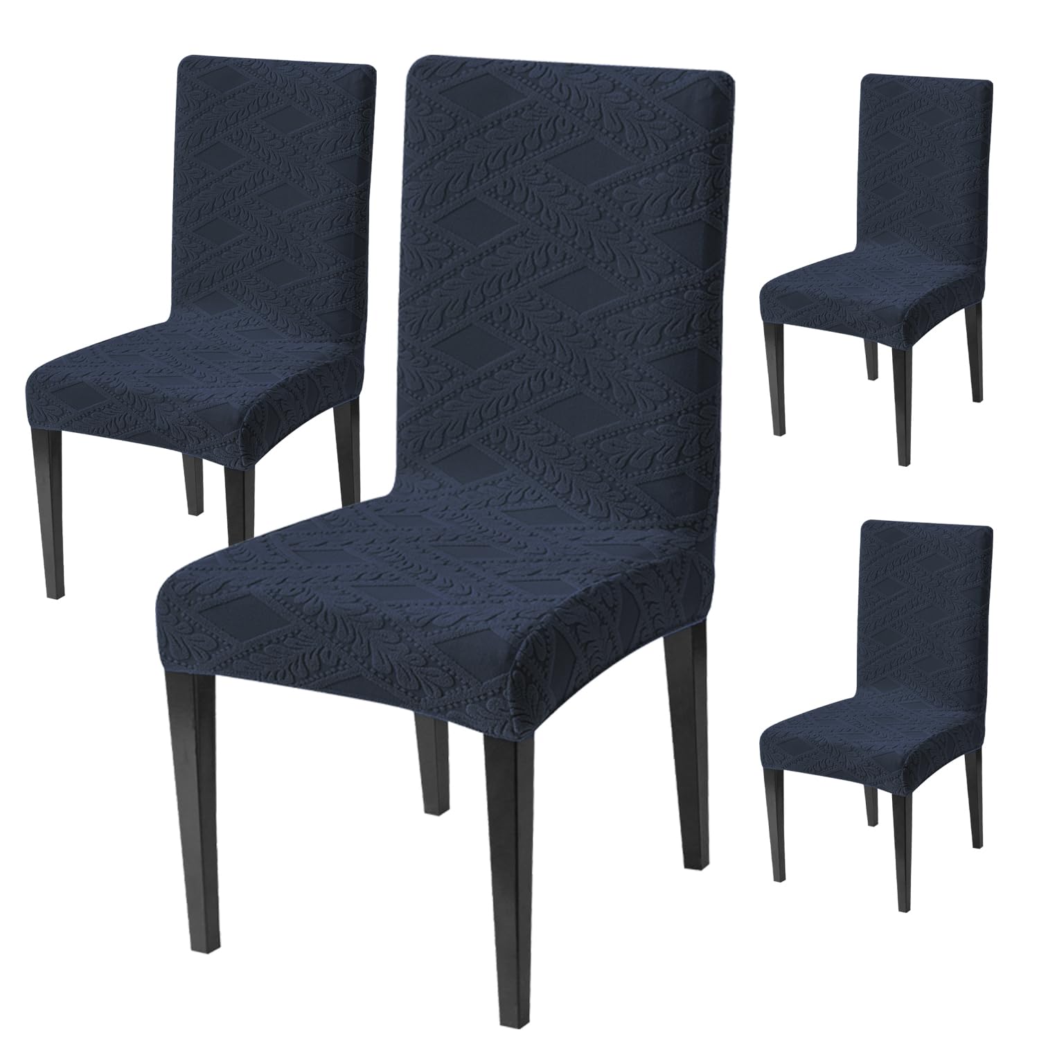 Stretchable Chair Covers - Green Jacquard Dining Covers -28