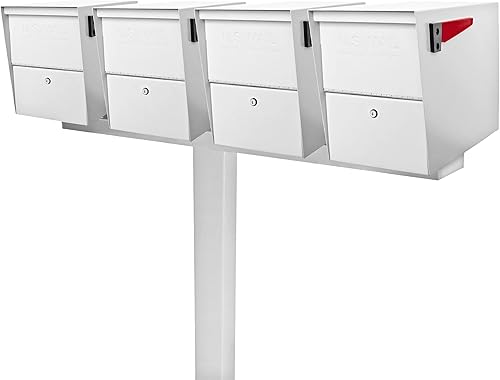 Vista 30 de Mail Boss 7139 Barra esparcidora de caja para aplicaciones de tres buzones, 3, blanco alpino Blanco (Alpine White)