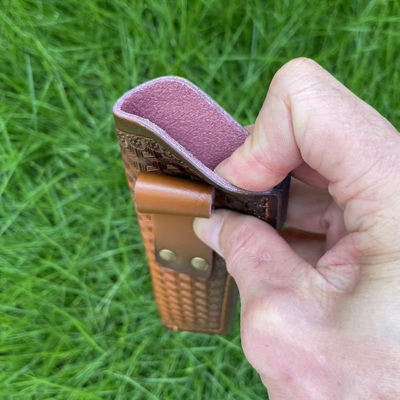 1PC Leather Knife Sheath with Belt Loop, Handmade Protective Case Fits for Outdoor Camping, Hiking