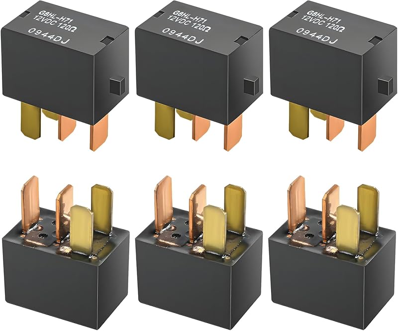 Relé automotivo de ar-condicionado KVAEY G8HL-H71 12 V 4 pinos – Kit com 6 unidades
