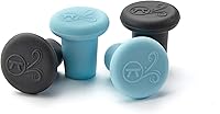 Vista 12 de Outset B229 Tapones de silicona para botellas de vino, juego de 4, surtido