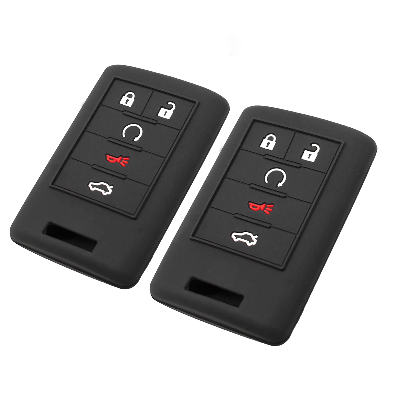 EYANBIS Silicone Key Fob Cover Fit for Cadillac ATS CTS DTS Escalade Escalade ESV SRX STS XTS Corvette Smart 5 Buttons Key Fob | Car Accessories |