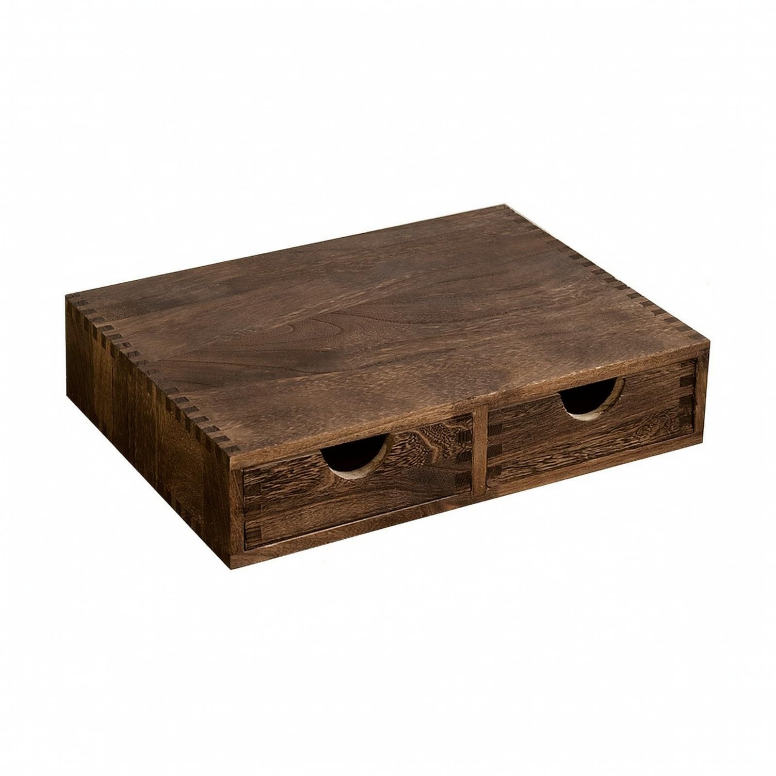 Organiteur Capsules Café Compact | Supérieure Large, Boîte Rangement En Bois Tiroirs, Bas, Organiseur Bureau Tiroirs, pr Cuisine, Bois Foncé