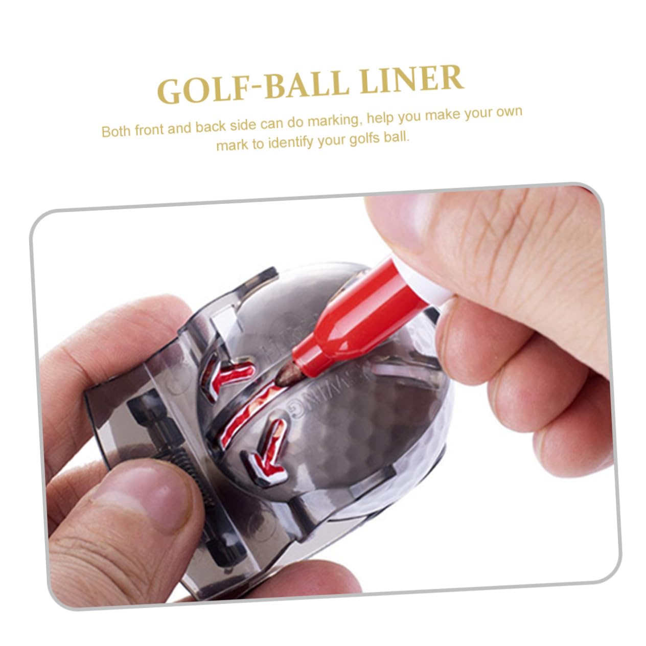 BESPORTBLE Golf-Liner Strichzeichnungsmarker Linienmarkierung Golf-Scorecard-Inhaber Ball-Liner-Marker golfrasen Golfballfelder Golfmacher mit Stift Hersteller von Golfbällen Abs