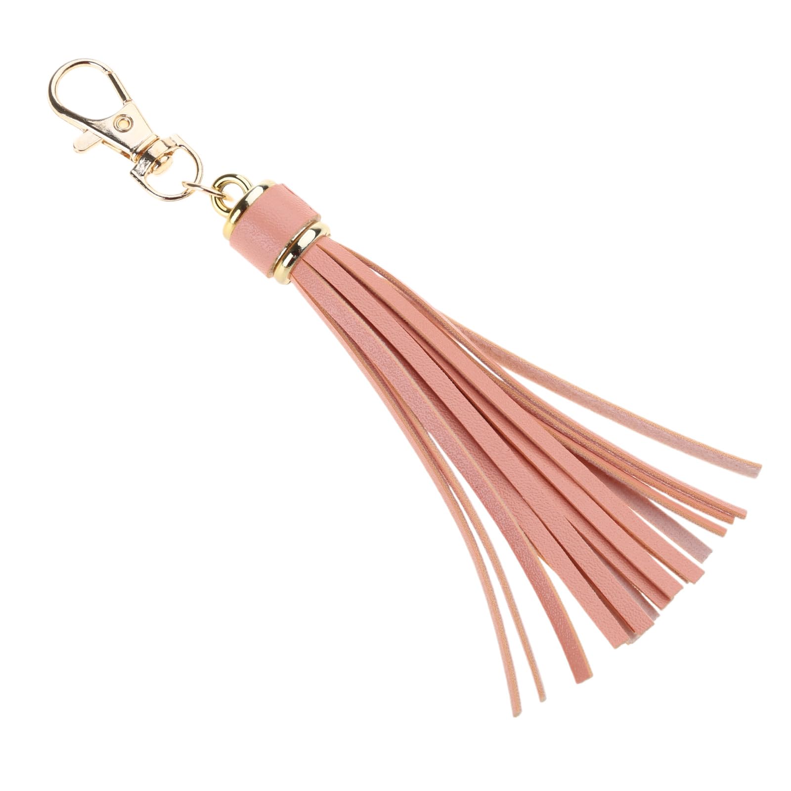 MICFENY Handmade Tassels Keychain Bag Charm Stylish PU Leather Tassels Keychain Pendant With Metal Rings For Secure Attachment