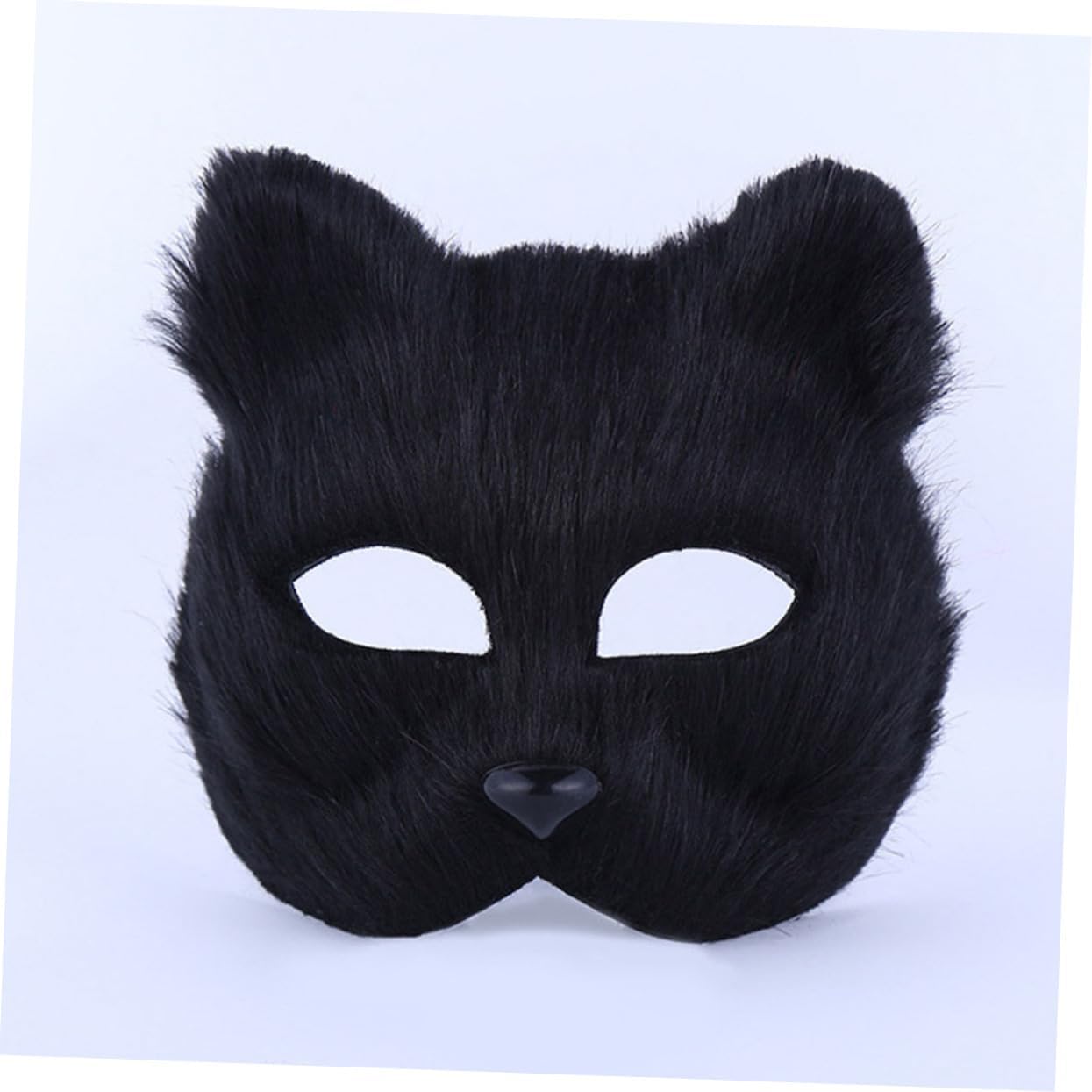 Totority Fox Japanese Mask 2pcs White Lint Half Face Party Halloween Season